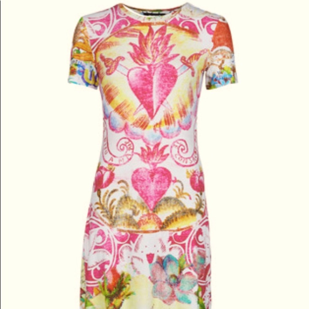 Desigual Tattoo Dress w/ Hearts & Flowers - Perfect Valentines Dress!💕❤️💕